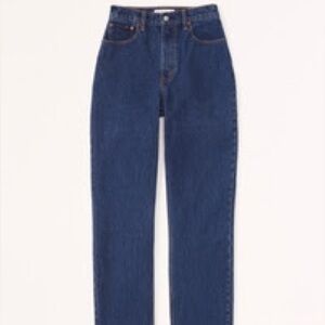 Abercrombie & Fitch Curve Love Ultra High Rise 90s Straight Jeans